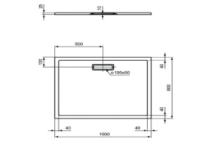 Поддон для душа Ideal Standard Ultraflat 100х80 черный - 3