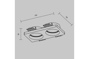 Встраиваемый светильник Maytoni Technical Gyps Modern DL002-GU10-02-W - 2