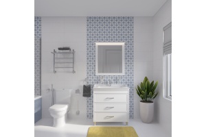 Тумба с раковиной STWORKI Хальмстад 80 белая - 2