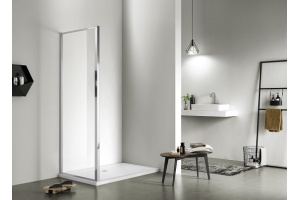 AQ ARI WA 09020CH Неподвижная душевая стенка 900x2000, для комбинации с дверью, профиль хром, стекло прозрачное - 2
