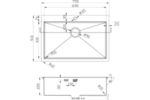 Мойка кухонная Zorg Inox PVD 7551 grafit - 2
