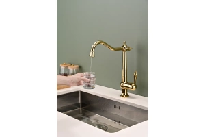 Смеситель для кухни Paulmark Retro золото - 3