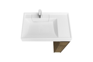 Тумба под раковину без фасада Aquaton Лондри 20 темное дерево - 2