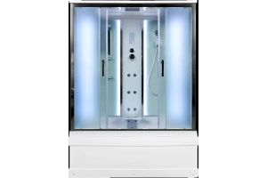 Душевая кабина Deto ЕМ 170х90 с гидромассажем, хром (EM4517LED+GM)