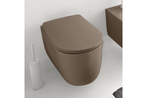 Крышка-сиденье Kerasan Nolita коричневый матовый/хром, с микролифтом (539188) - 2