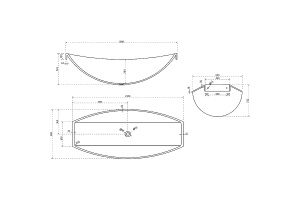 Ванна из полиэфирной смолы Abber Kristall 180х80 красная без гидромассажа - 3