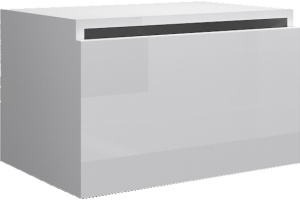 Тумба Armadi Art Flat Valessi Uno-S 60 подвесная белый глянец