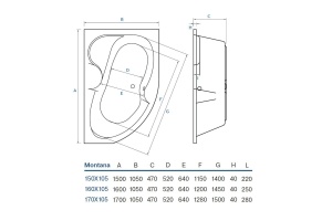 Ванна Koller Pool Montana 150х105 L - 3