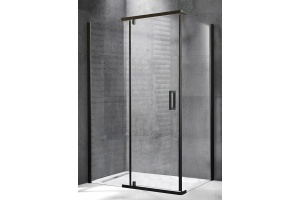 Душевой угол Royal Bath HPVD 110х80 профиль черный стекло прозрачное