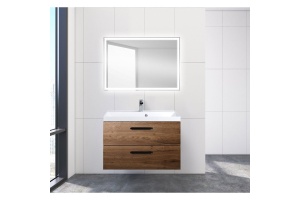 Тумба под раковину BelBagno Aurora 80 темное дерево - 2