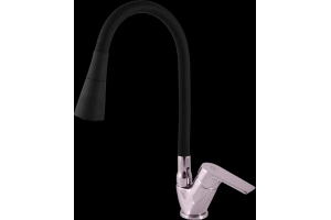 Смеситель для кухни Rav Slezak Colorado с гибким изливом хром - черный матовый