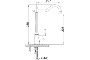 Смеситель Zorg Sanitary ZR 353 YF-BR для кухонной мойки - 2