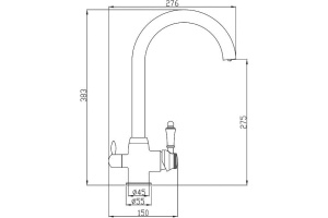 Смеситель Steel Hammer SH 723 SATIN для кухонной мойки - 2