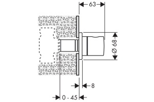 Вентиль Hansgrohe Ecostat S хром (15972000) - 2
