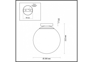 Накладной светильник Odeon Light Bosco 4248/1C - 3