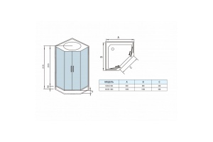 Душевая кабина Weltwasser WW500 Nesse 904 90х90 хром (10000003284) - 2