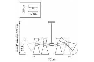 Люстра на штанге Lightstar Dumo 816066 - 2