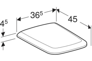 500.837.01.1 GEBERIT сиденье для унитаза ICON Square, с микр., быстроразъемные петли (белый) - 3