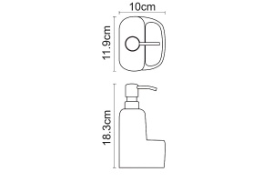Дозатор для жидкого мыла Wasserkraft черный матовый (K-8499BLACK) - 2
