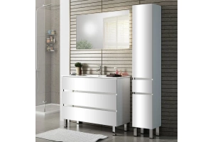 Комплект мебели Sanvit Кубэ-3 80 белый глянец