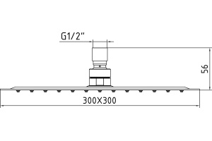 Верхний душ E.C.A. Shower Head Slim 102145013EX - 2