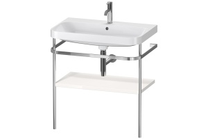 Duravit Happy D.2 Plus Консоль напольная с умывальником 775х490х850 мм, с 1 отв под смесит, 1 полка, выпуск и сифон в комплекте, цвет белый глянцевый