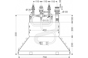 Внутренняя часть смесителя Hansgrohe  красный (13444180) - 2