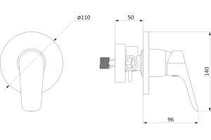 Смеситель для душа STWORKI by Damixa Малвик HFMA50000 C ВНУТРЕННЕЙ ЧАСТЬЮ - 2