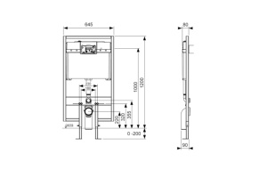 Соединение унитаза TECEprofil 90°, DN 90/100 - 2