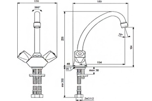 Смеситель для раковины Vidima PRACTIC хром (BA227AA) - 2