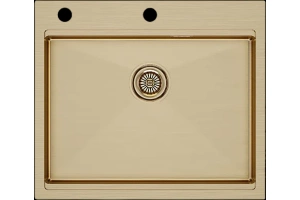 Мойка кухонная Paulmark Brim-Pro 59 брашированное золото