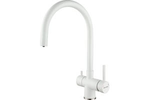 Смеситель для кухни Paulmark Heller белый матовый