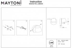 Бра Maytoni Pixel MOD421WL-L6BS3K - 2