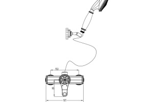Смеситель для душа Bronze de Luxe Windsor бронза (10123) - 3
