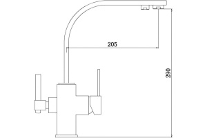 Смеситель Zorg Sanitary ZR 332 YF satin для кухонной мойки - 2