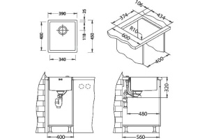 Мойка кухонная Alveus Quadrix Monarch 20 бронза - 3