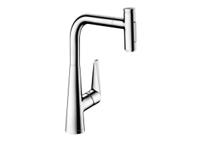 Кухонный смеситель однорычажный, 300, с вытяжным душем, 2jet, sBox Hansgrohe 73867000