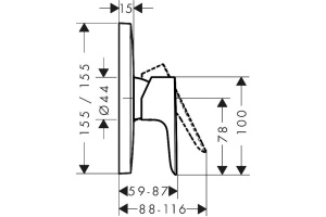 Смеситель Hansgrohe Talis E 71765990 для душа - 2