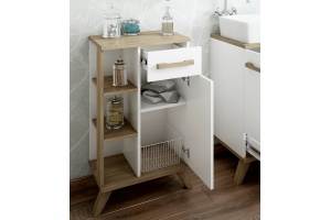 Тумба Sanflor Ингрид 50 швейцарский вяз, белая - 3