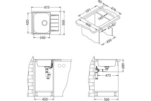 Мойка кухонная Alveus Line 110 - 3