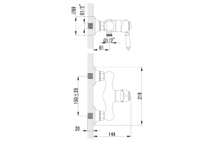 Смеситель Lemark Villa LM4803B для душа - 2
