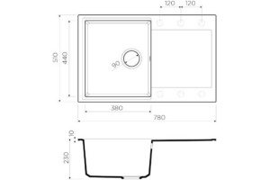 Мойка кухонная Omoikiri Daisen 78-BE ваниль - 2
