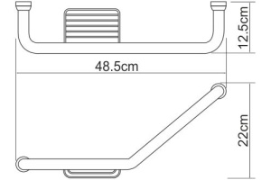 Поручень Wasserkraft K-1077Left с мыльницей - 3