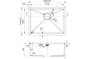 Мойка кухонная Zorg Inox R 5844 - 2