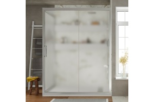 Душевой уголок STWORKI Эстерсунд DE019R90110200 110x90 см профиль хром матовый, стекло матовое, прямоугольный