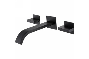 Смеситель для раковины встраиваемый Abber Wasserfall черный матовый