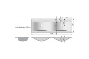 Мебельная раковина Stella Polar Pulsus 140 белый - 3