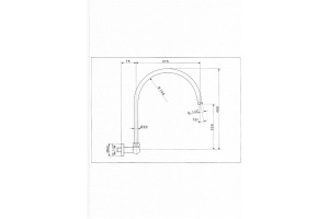 Излив для ванны Cezares Articoli vari 30 см (CZR-TDA3-02) - 2