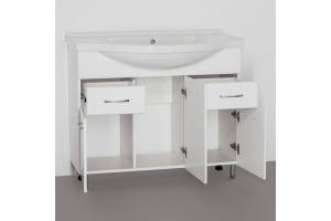 Тумба с раковиной Style Line Эко Стандарт №26 100 белая - 2