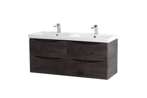 Комплект мебели BelBagno Marino-Cer 120 с двумя чашами темное дерево - 3